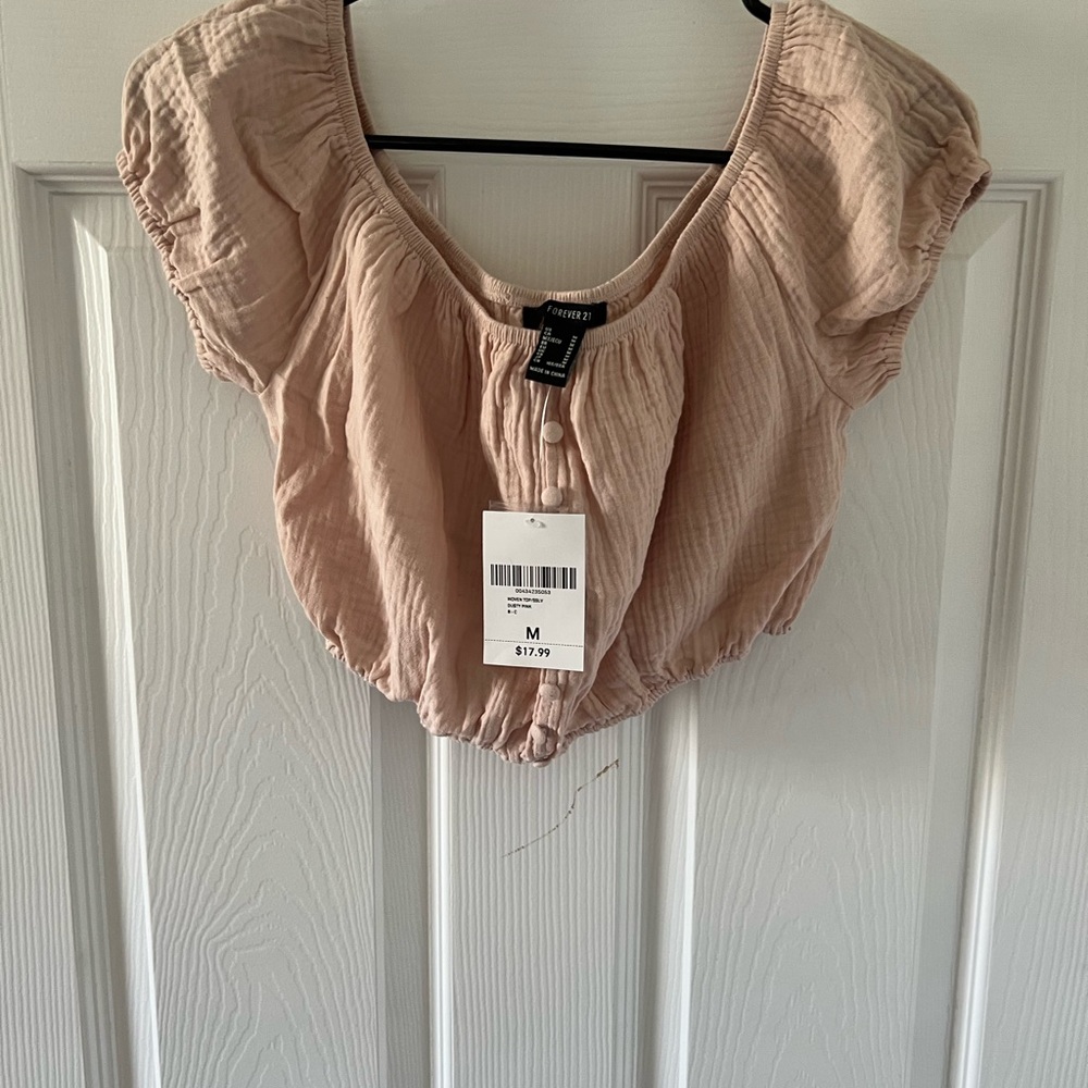 Forever 21 Women's Tan Crop Top